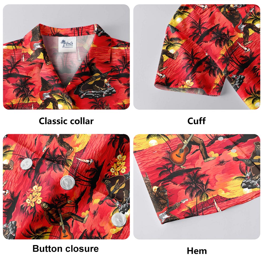Bigfoot Multicolor Hawaiian Shirt Men