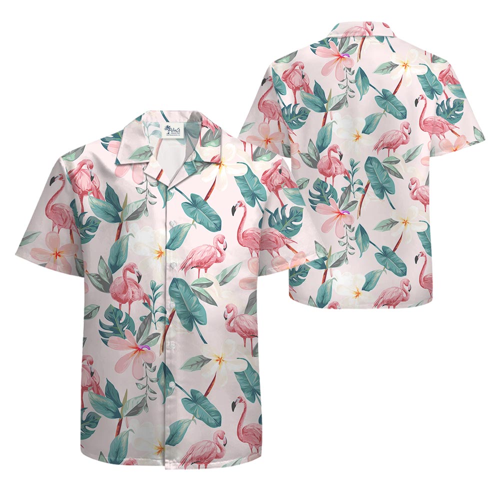 Summer Flamingo Hawaiian Shirt Men
