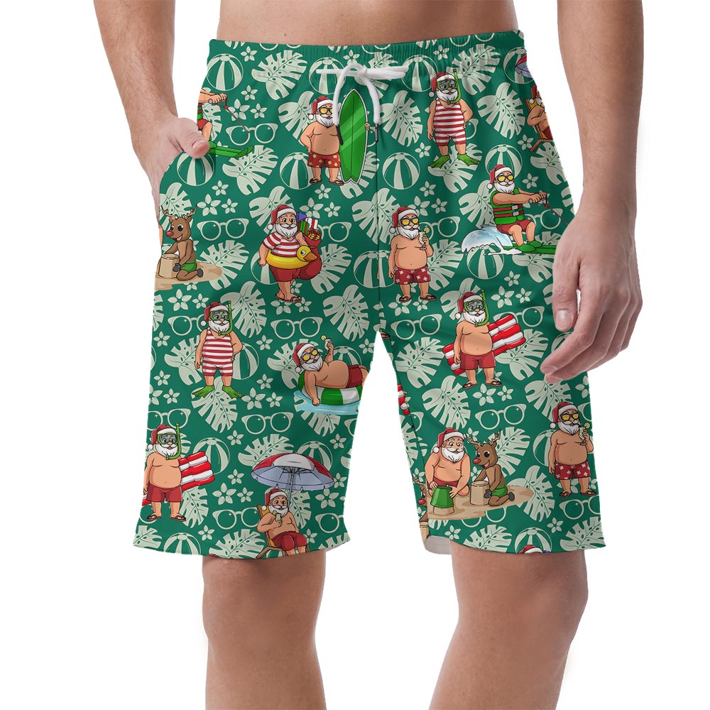 Green Santa Hawaiian Shorts Men - variant image 1