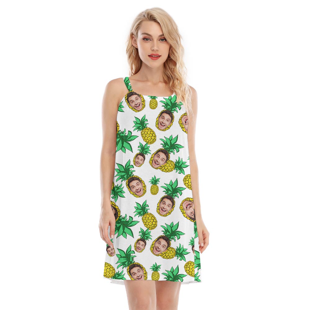Summer Personalized Face Hawaiian Cami Dress - variant image 1