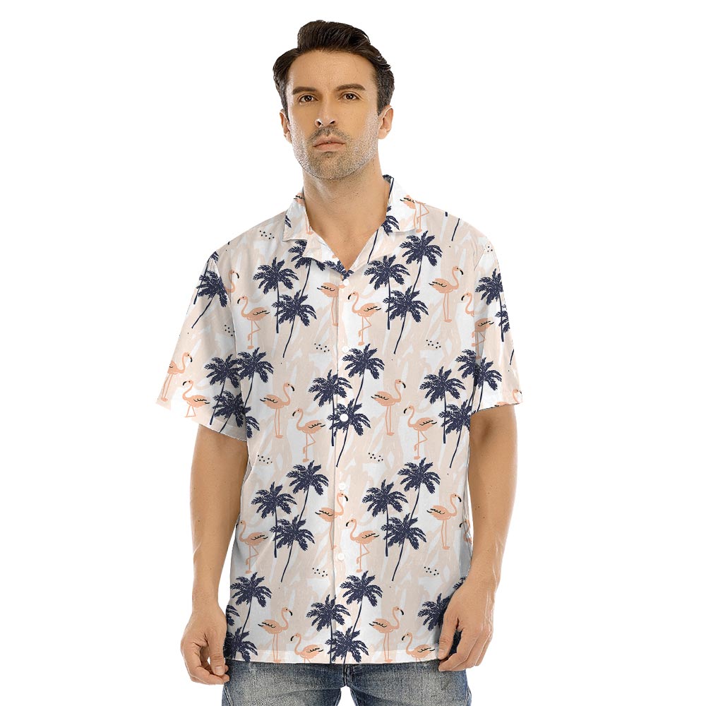 Palm Trees Pink Flamingo Family Matching Hawaiian Outfits
