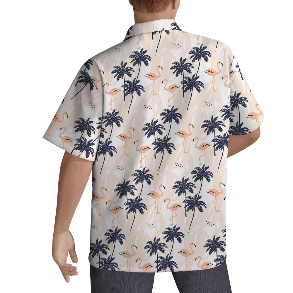 Palm Trees Flamingo Hawaiian Shirt Men