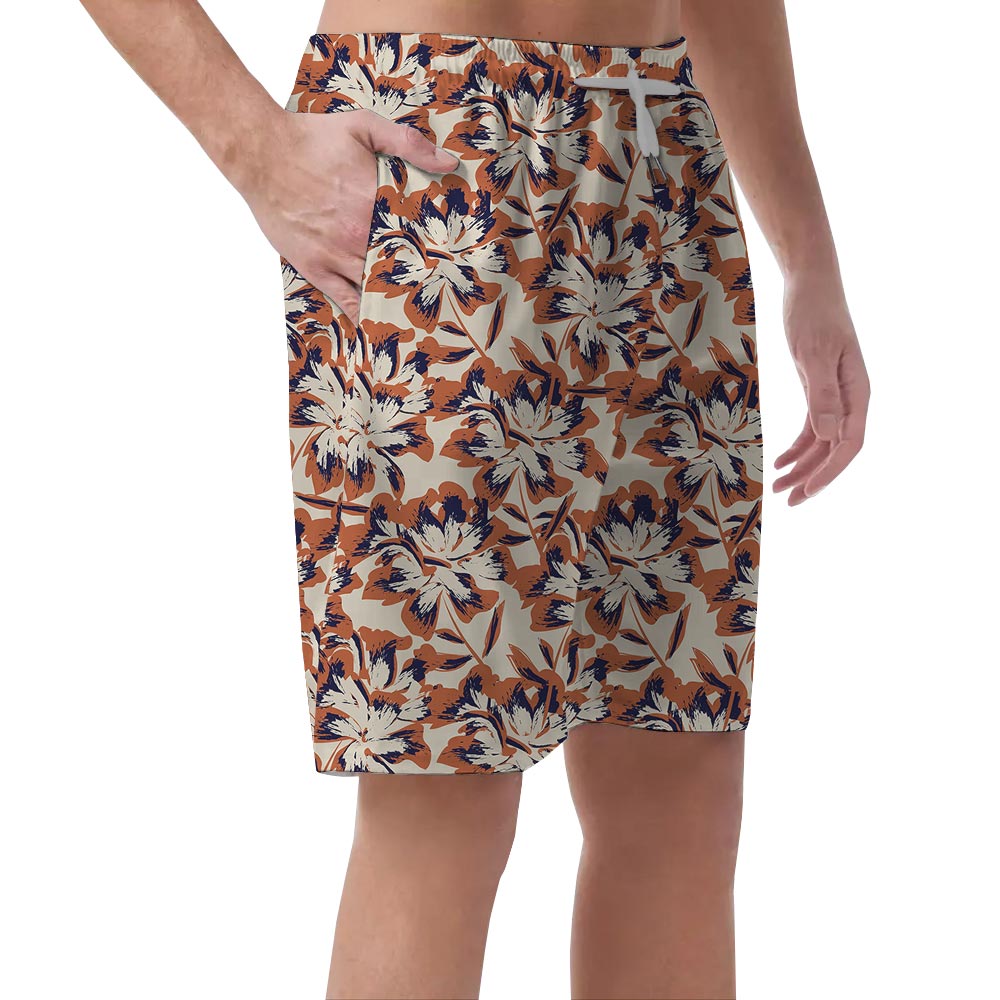 Tropical Flower Hawaiian Shorts Men