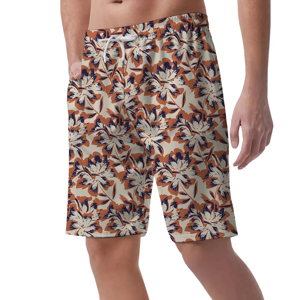 Tropical Flower Hawaiian Shorts Men