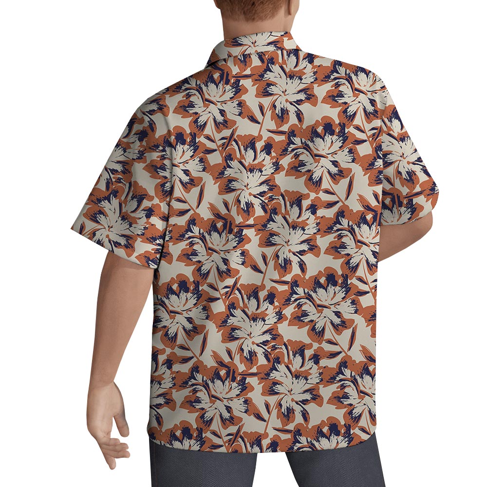 Tropical Flower Hawaiian Shirt Men