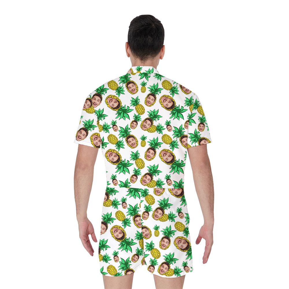 Summer Hawaiian Romper Men Custom Face