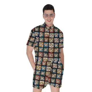 Purrfection Custom Pet Hawaiian Romper for Men