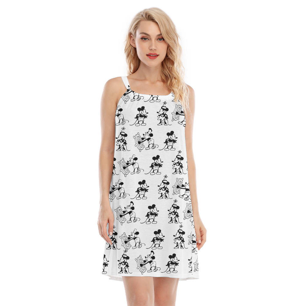 Cute Steamboat Willie Mickey Vintage Aloha Cami Dress - variant image 1