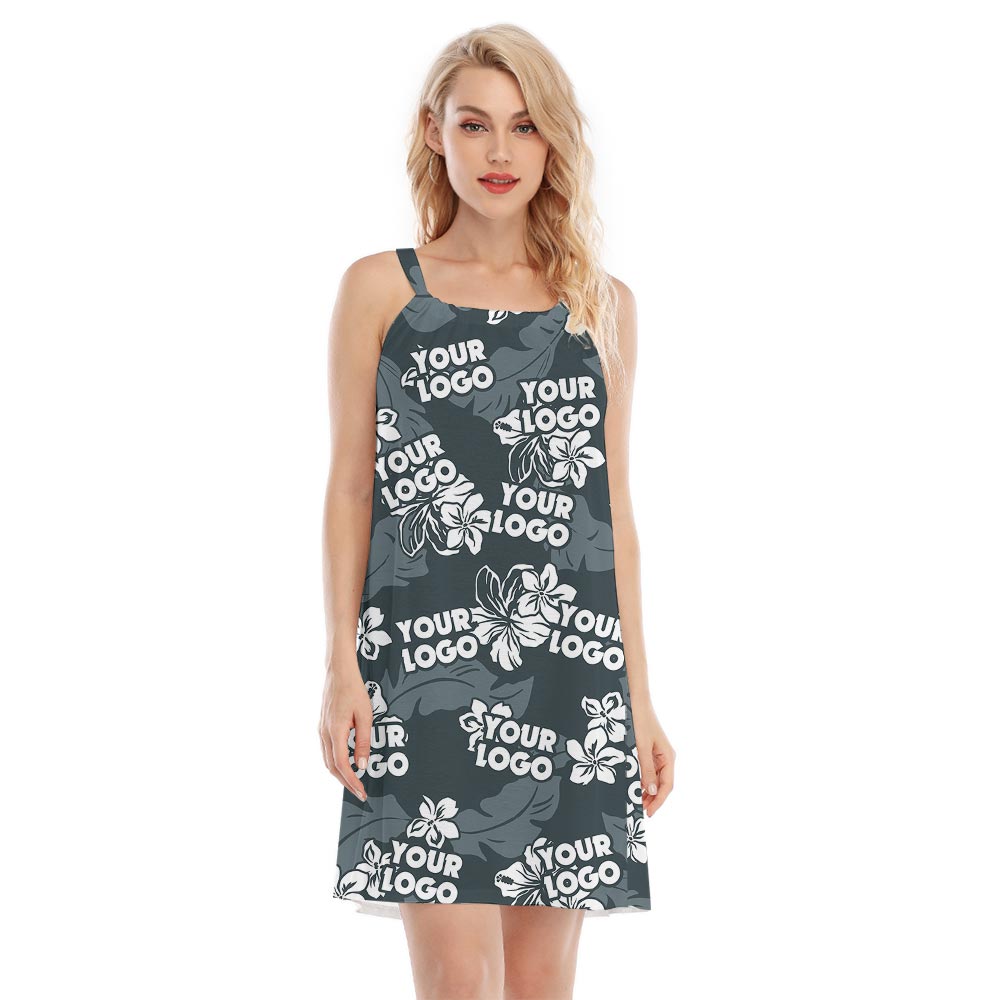 Personalized Logo Tropical Summer Hawaiian Cami Dress - variant image 1