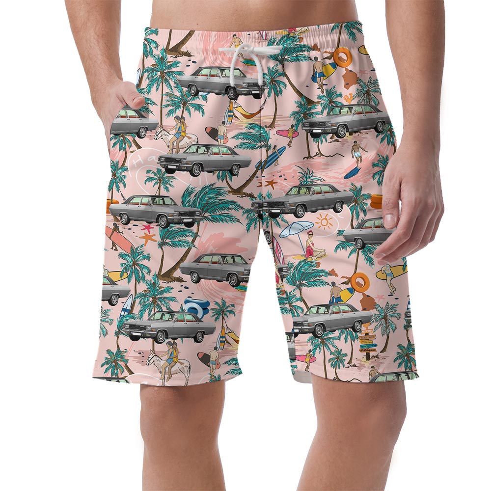 Car Pattern Hawaiian Shorts Men - variant image 1