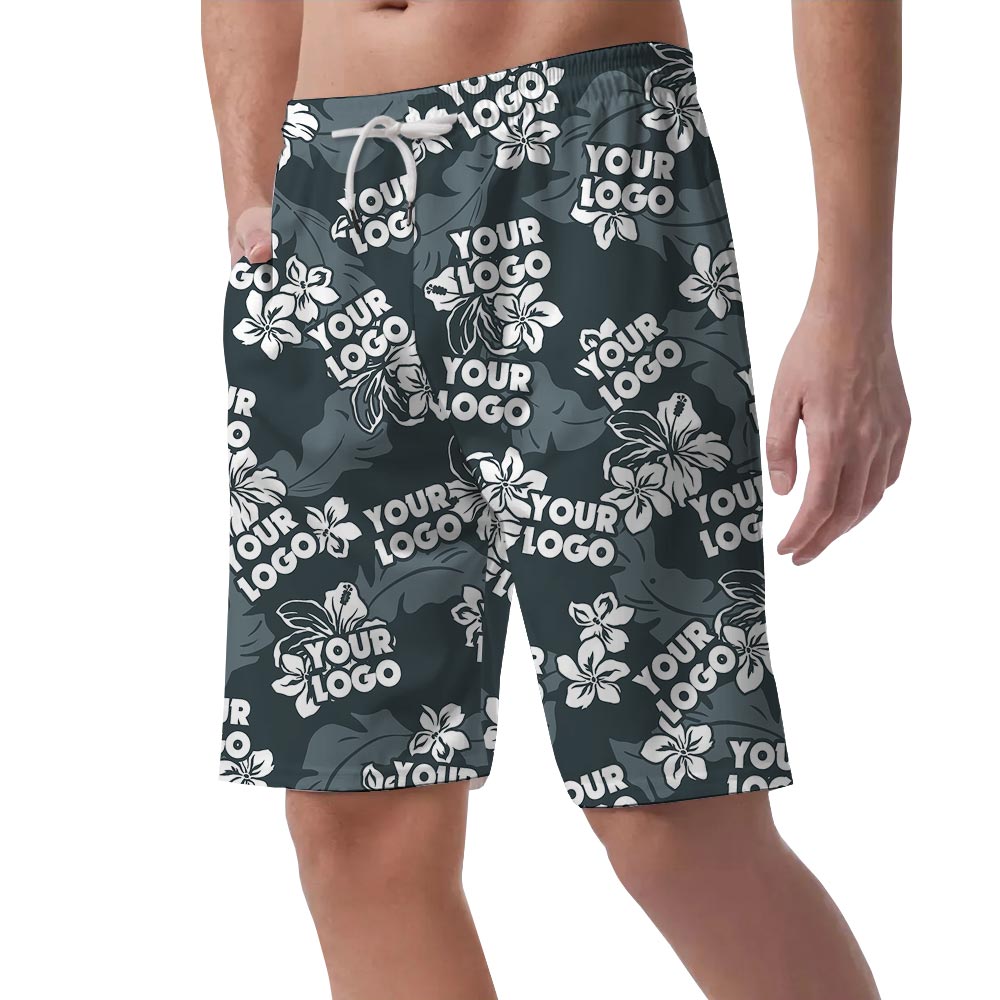 Personalized Logo Summer Hawaiian Shorts Men