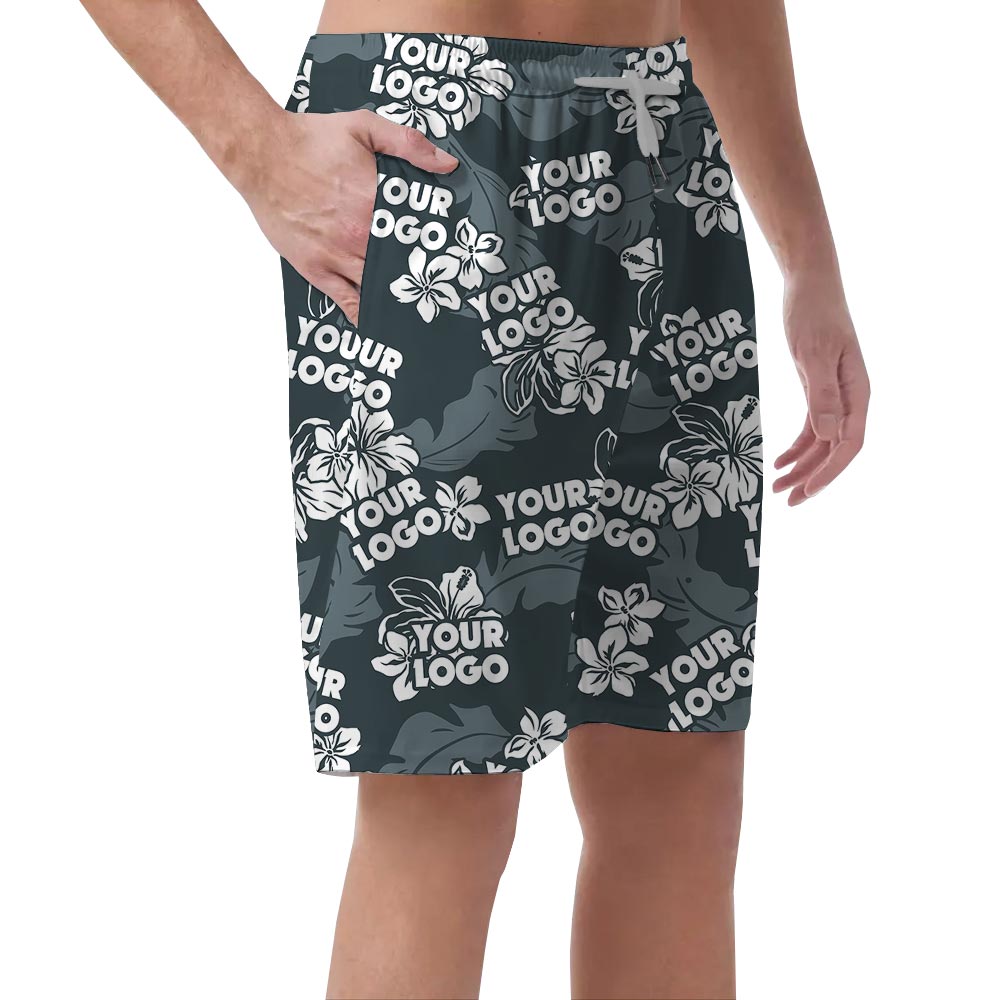 Personalized Logo Summer Hawaiian Shorts Men
