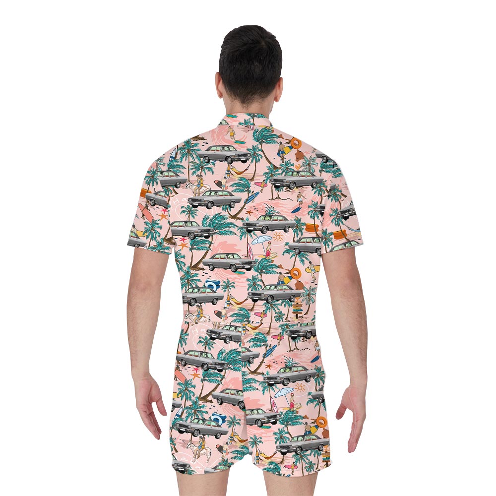 Hawaiian Summer Car Romper Men