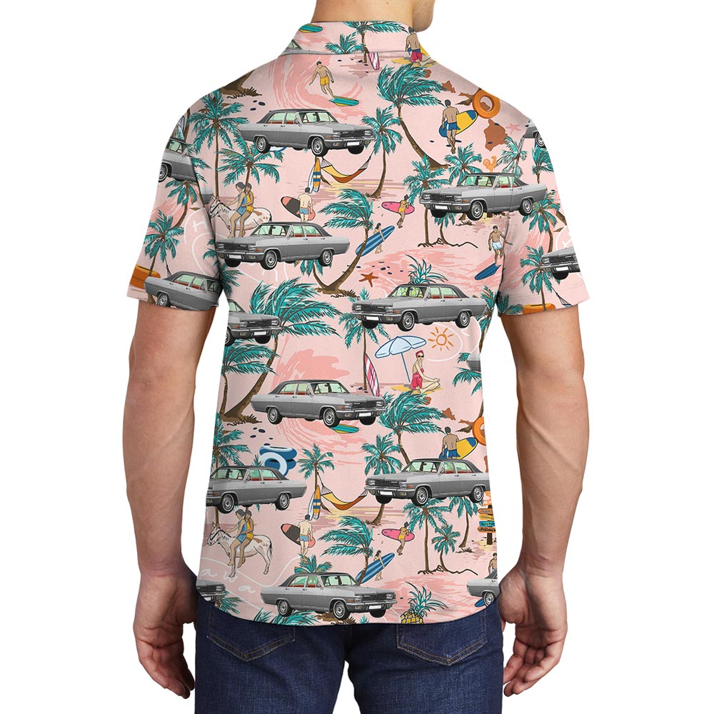 Summer Hawaiian Polo Men For Car Lovers