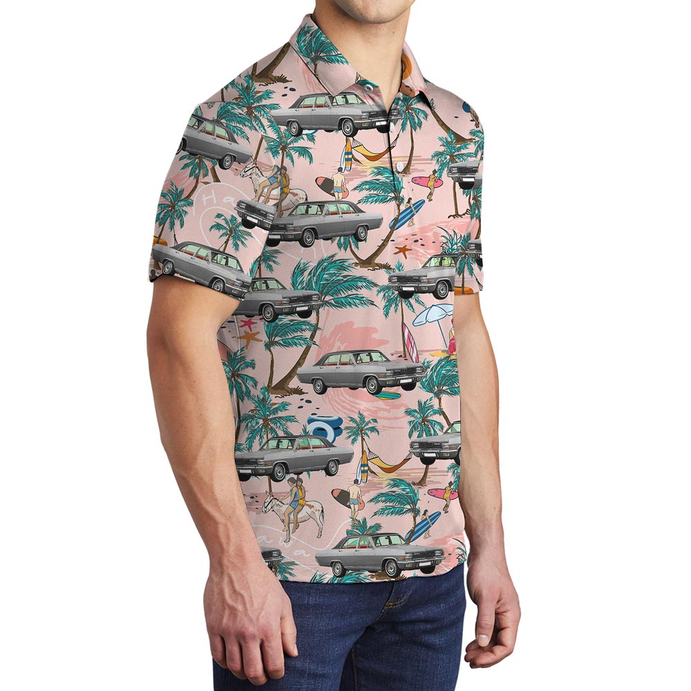 Summer Hawaiian Polo Men For Car Lovers