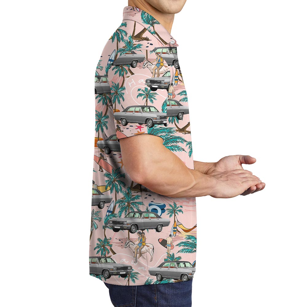 Summer Hawaiian Polo Men For Car Lovers