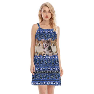 Matching Corgi Hawaiian Cami Dress