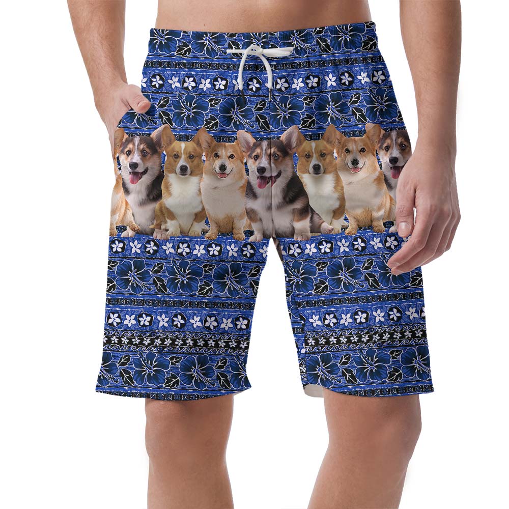 Summer Corgi Matching Hawaiian Shorts Men - variant image 1