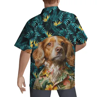 Paws In The Jungle Custom Hawaiian Shirt with Dog