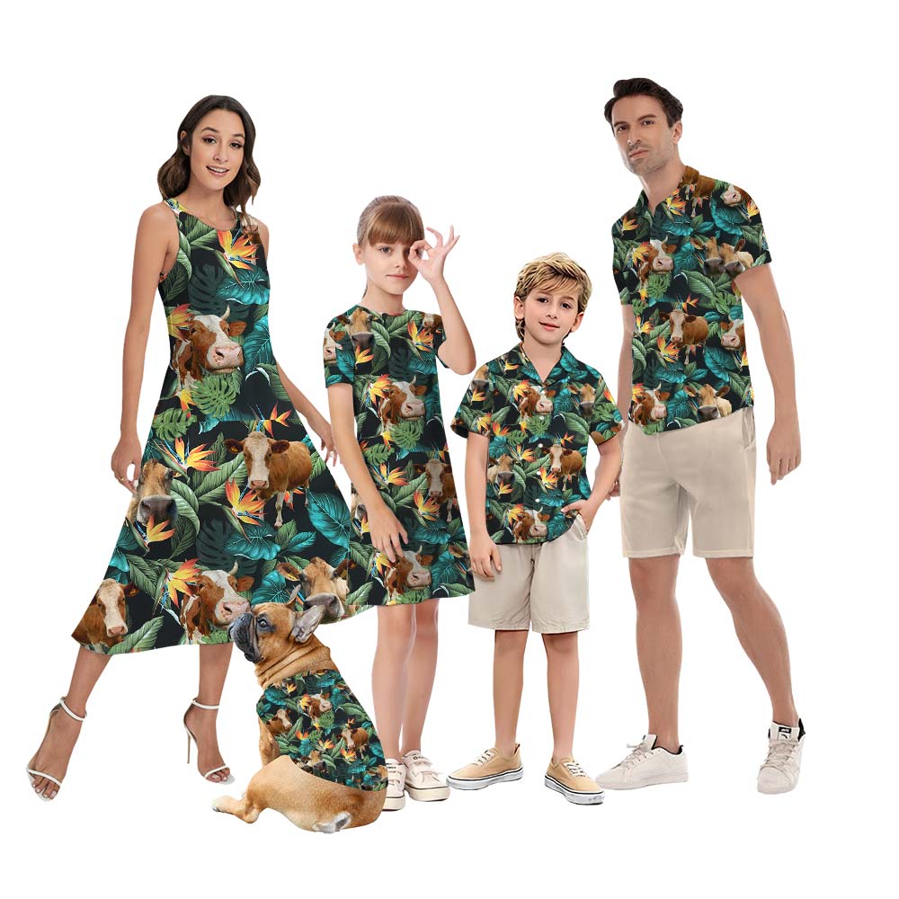 Family Matching Outfits With Cow Pattern - variant image 1