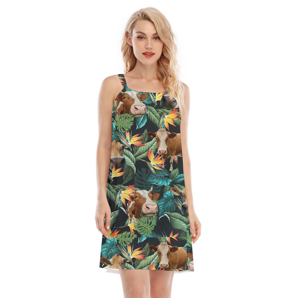 Cute Cow Print Hawaiian Cami Dress - variant image 1