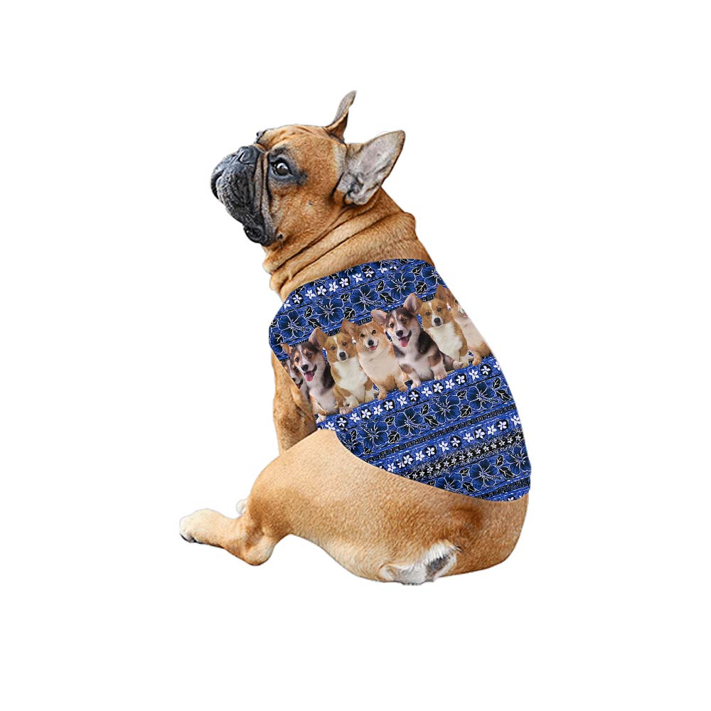 Corgi Blue Family Matching Hawaiian Outfits