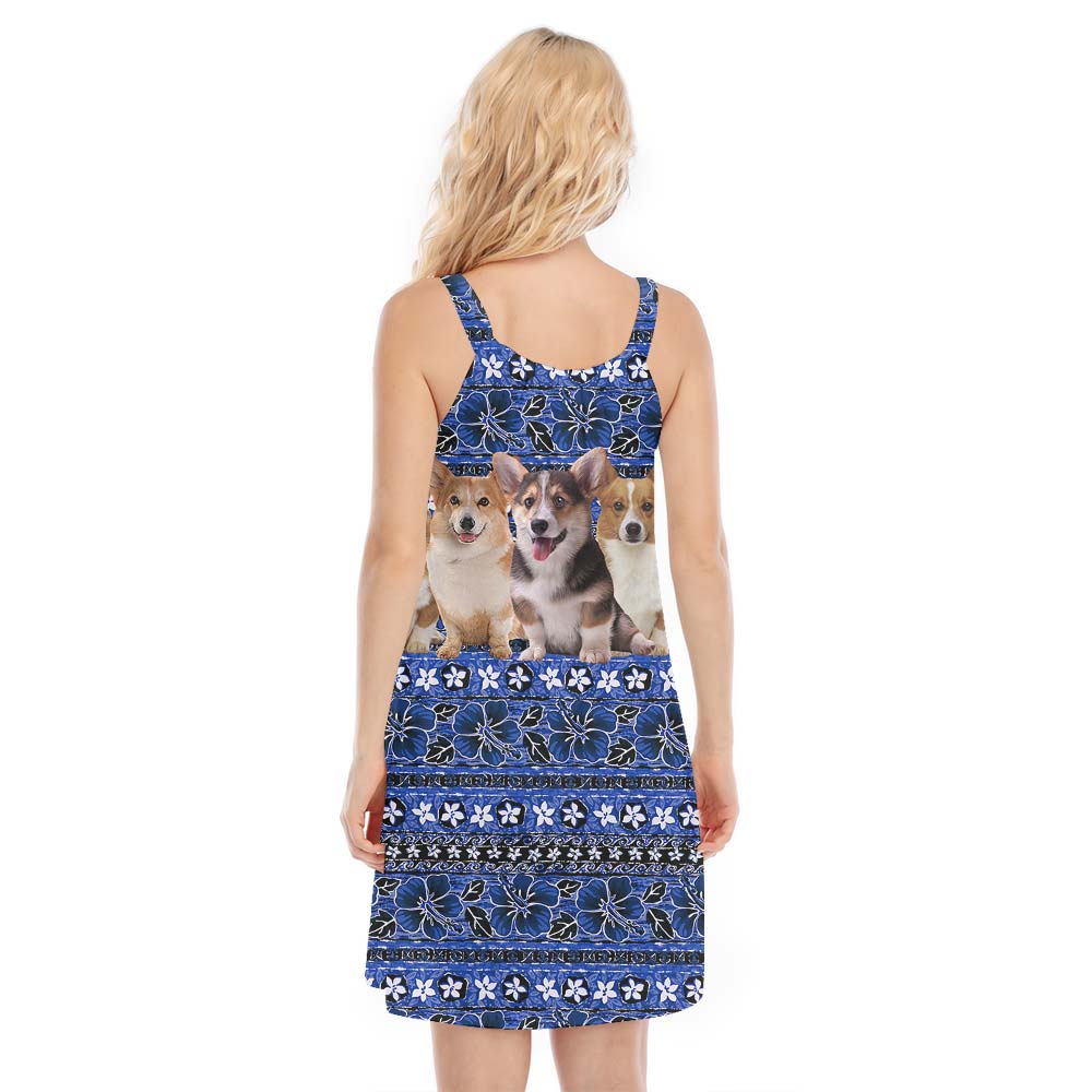 Matching Corgi Hawaiian Cami Dress