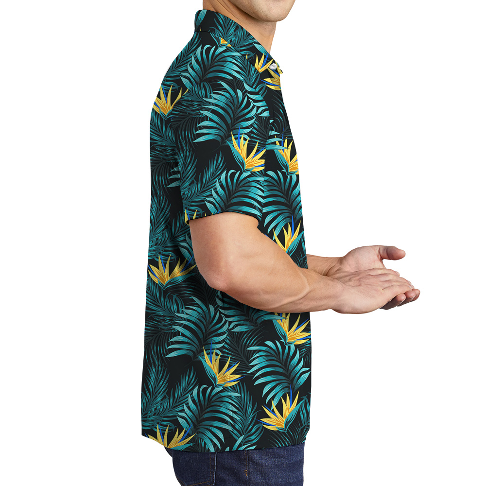 Bark In The Bush Custom Hawaiian Polo Shirt with Dog