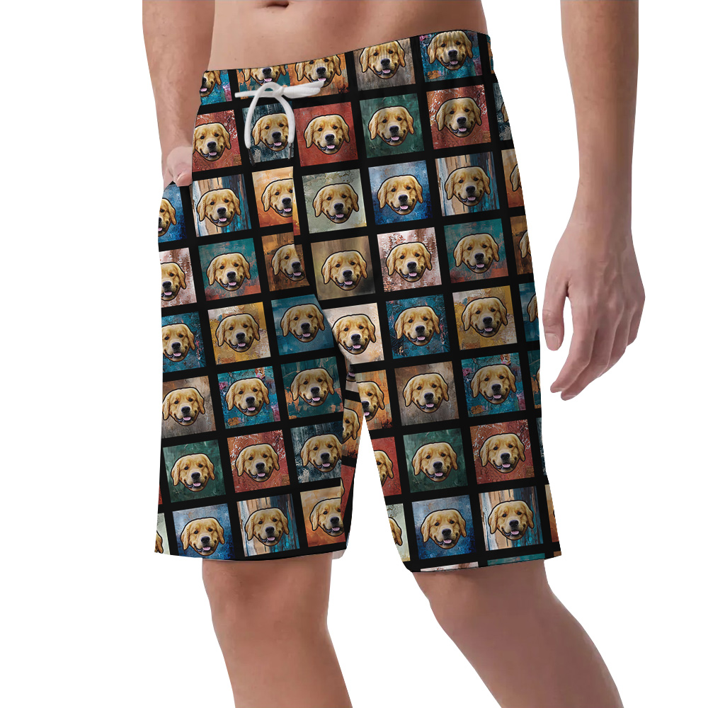 Aloha Pooch Custom Hawaiian Short with Dog Face