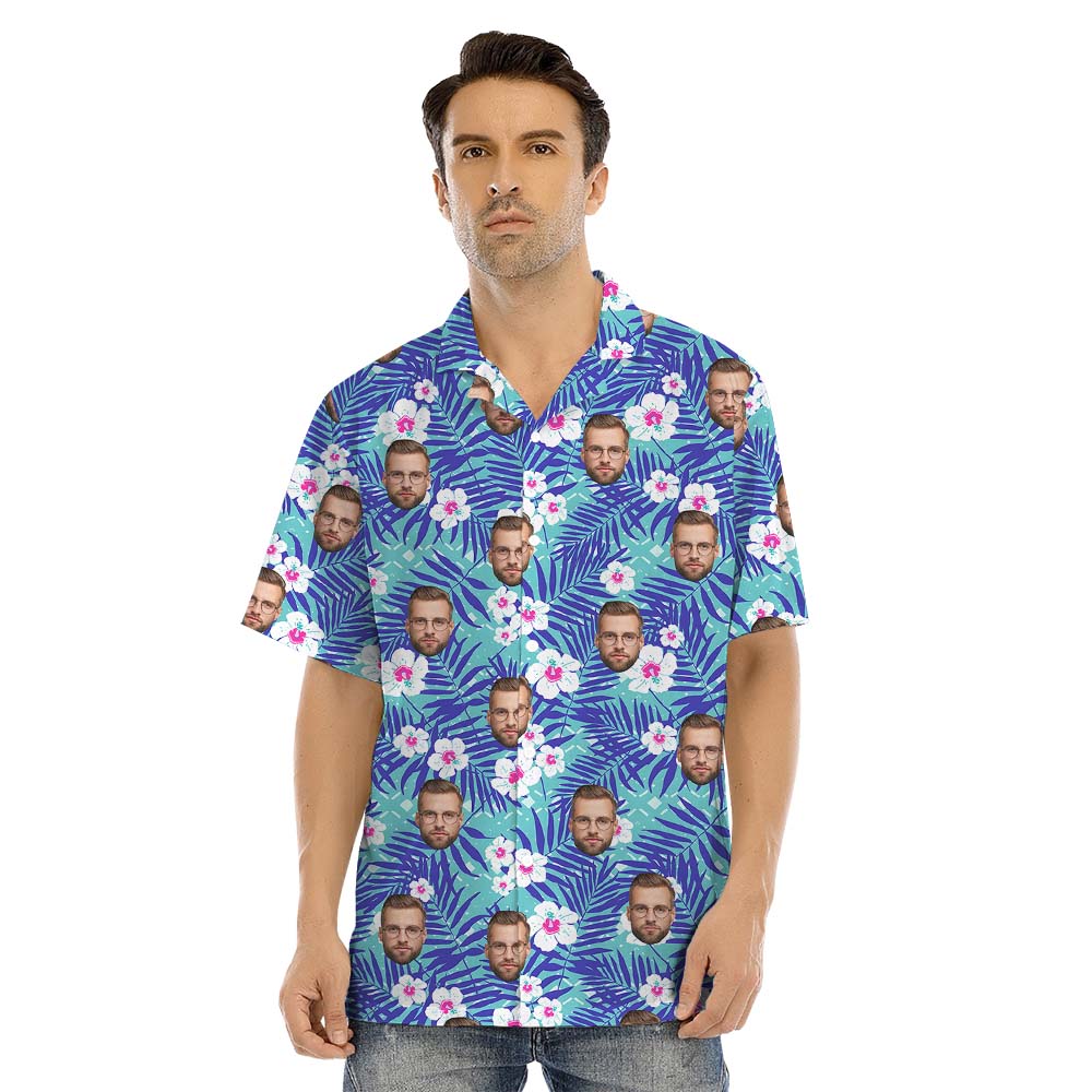 Matching Floral Custom Face Hawaiian Outfits For Family