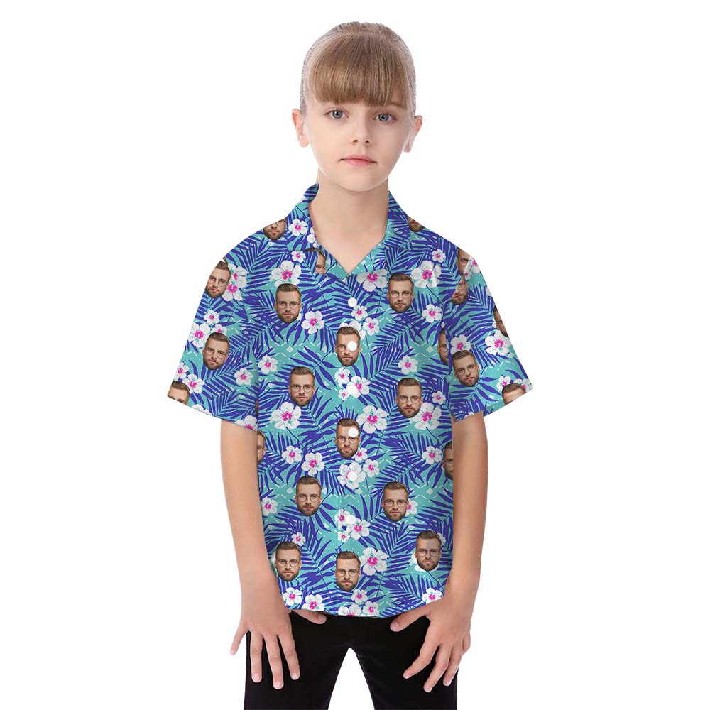 Matching Floral Custom Face Hawaiian Outfits For Family