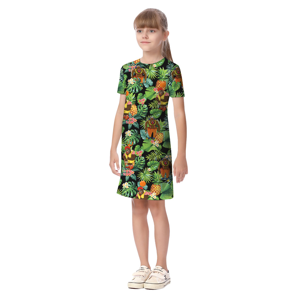 Funny Clown Bigfoot Tropical Matching Hawaiian Outfits For Family