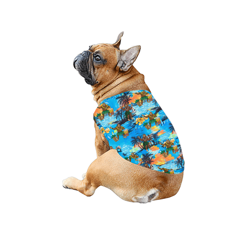 Tropical Islands Hula Bigfoot Blue Matching Family Hawaiian Outfits