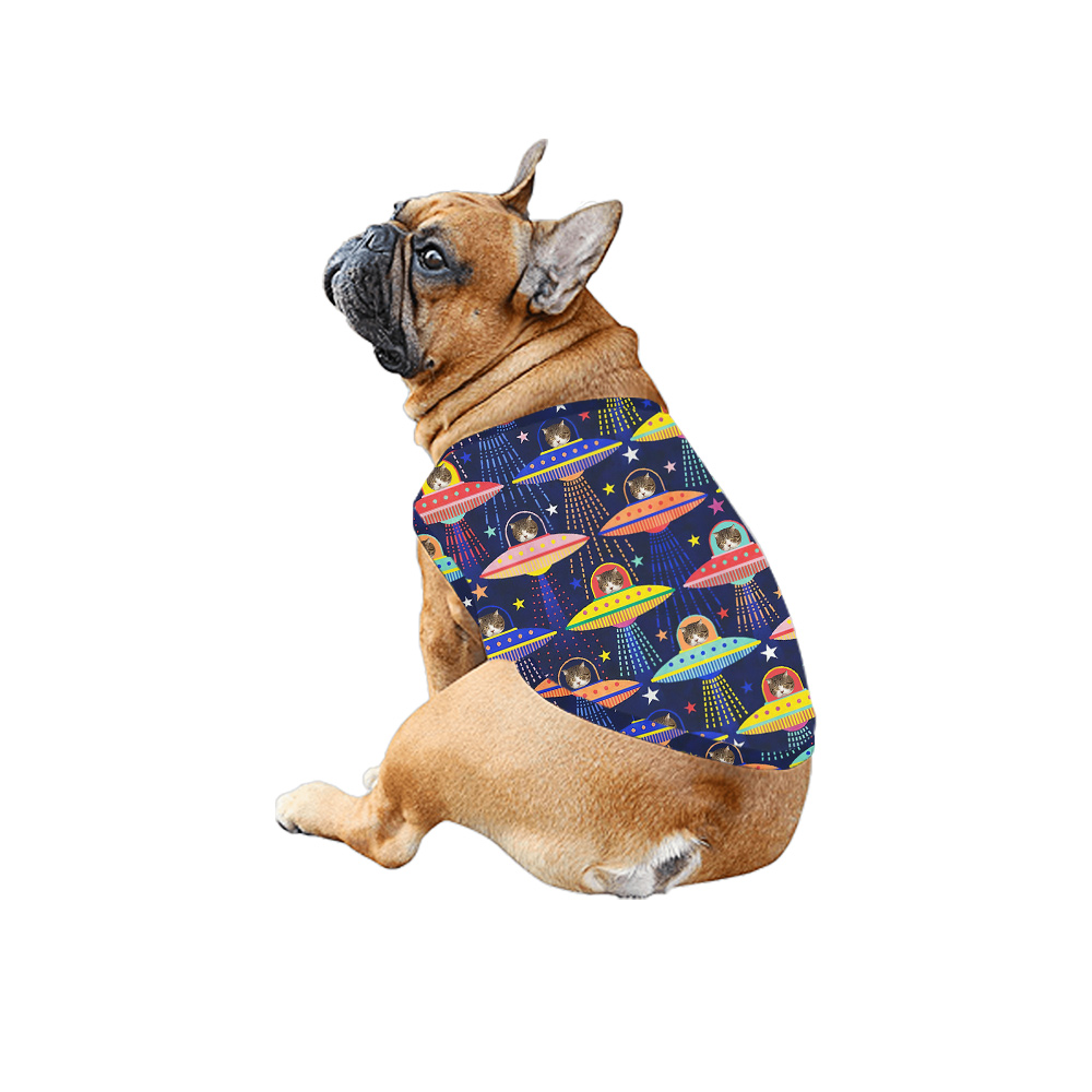Cat Aliens Matching Family Hawaiian Outfits with Custom Pet Face