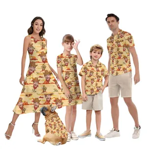 Custom Face Hawaiian Shirt Western Cowboy Family Matching