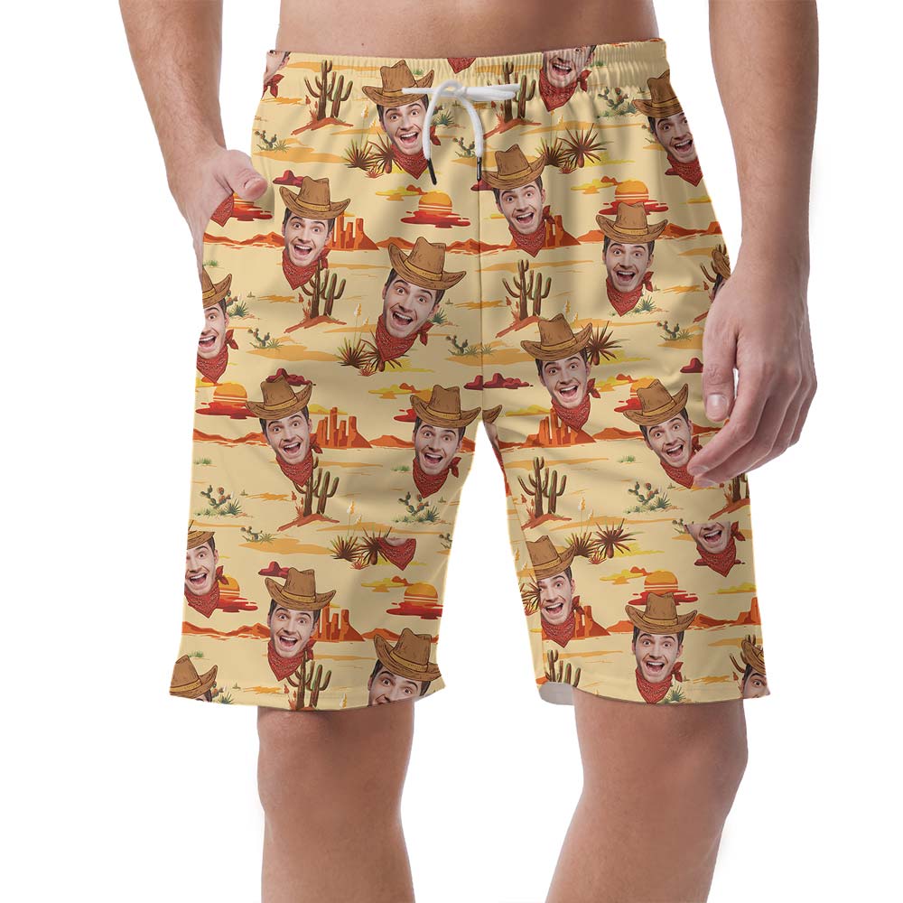 Personalized Western Cowboy Hawaiian Shorts Men - variant image 1