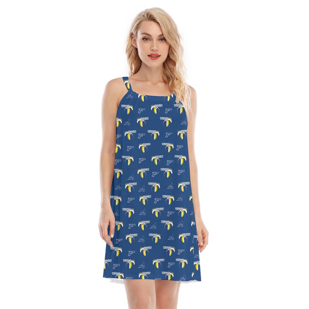 Banana Gun Blue Women's Cami Dress - variant image 1