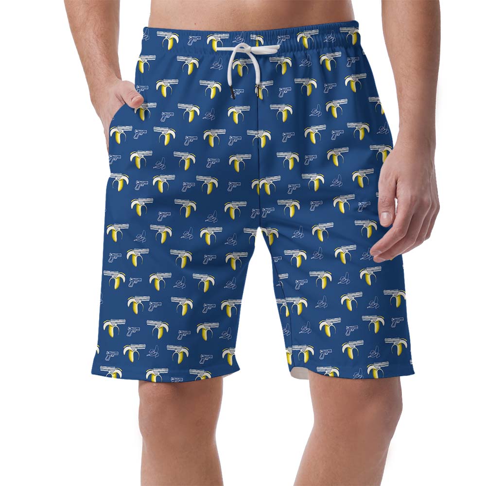 Custom Banana Gun Men's Hawaiian Shorts - variant image 1