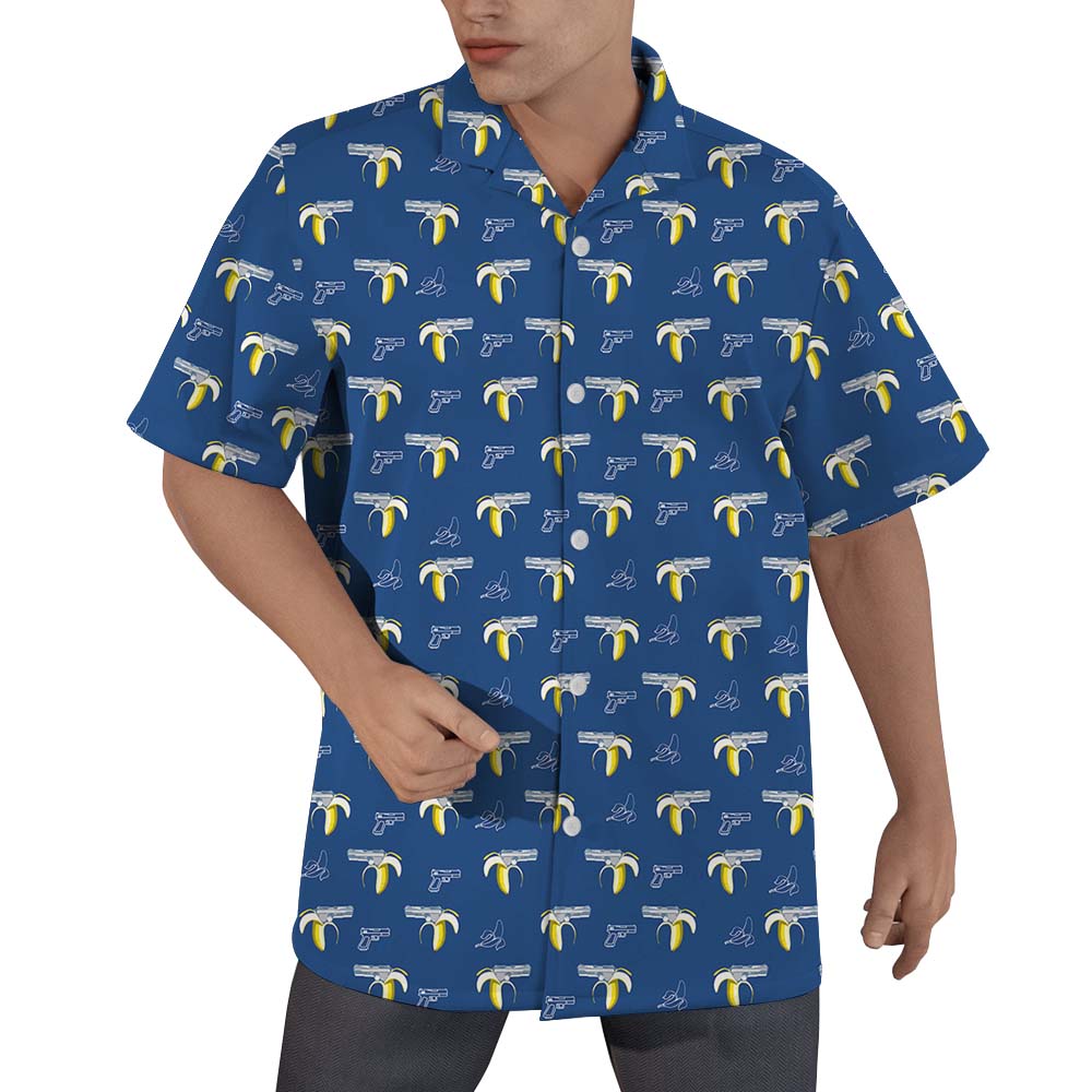Banana Gun Button Up Hawaiian Shirt - variant image 1