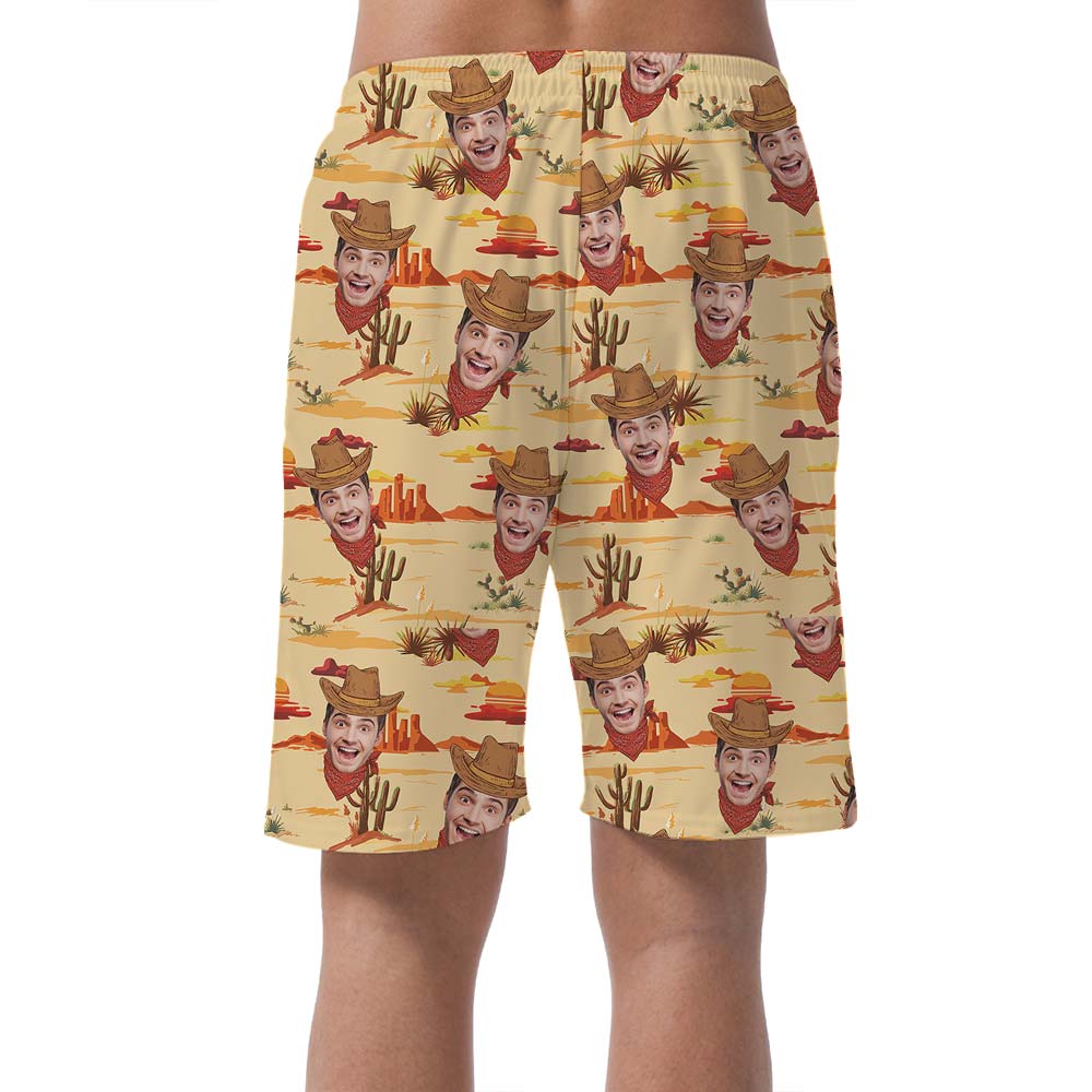 Personalized Western Cowboy Hawaiian Shorts Men