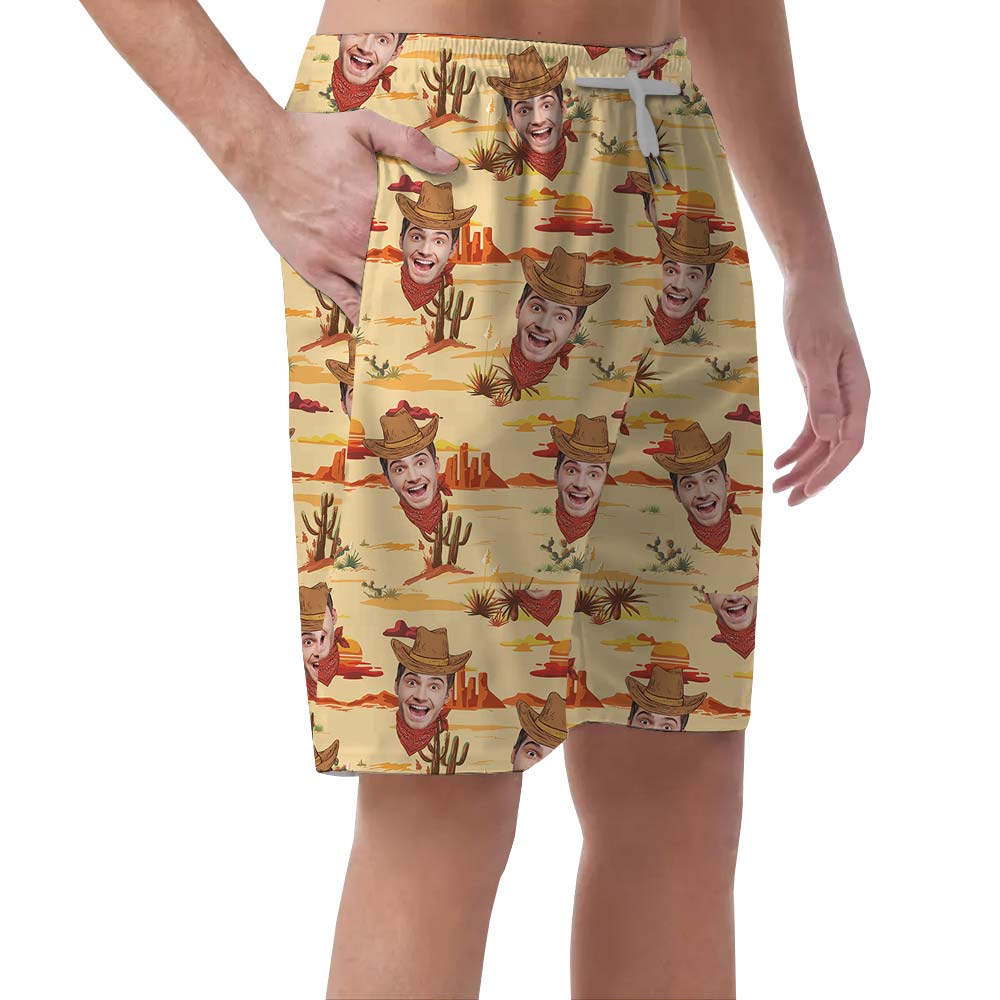 Personalized Western Cowboy Hawaiian Shorts Men