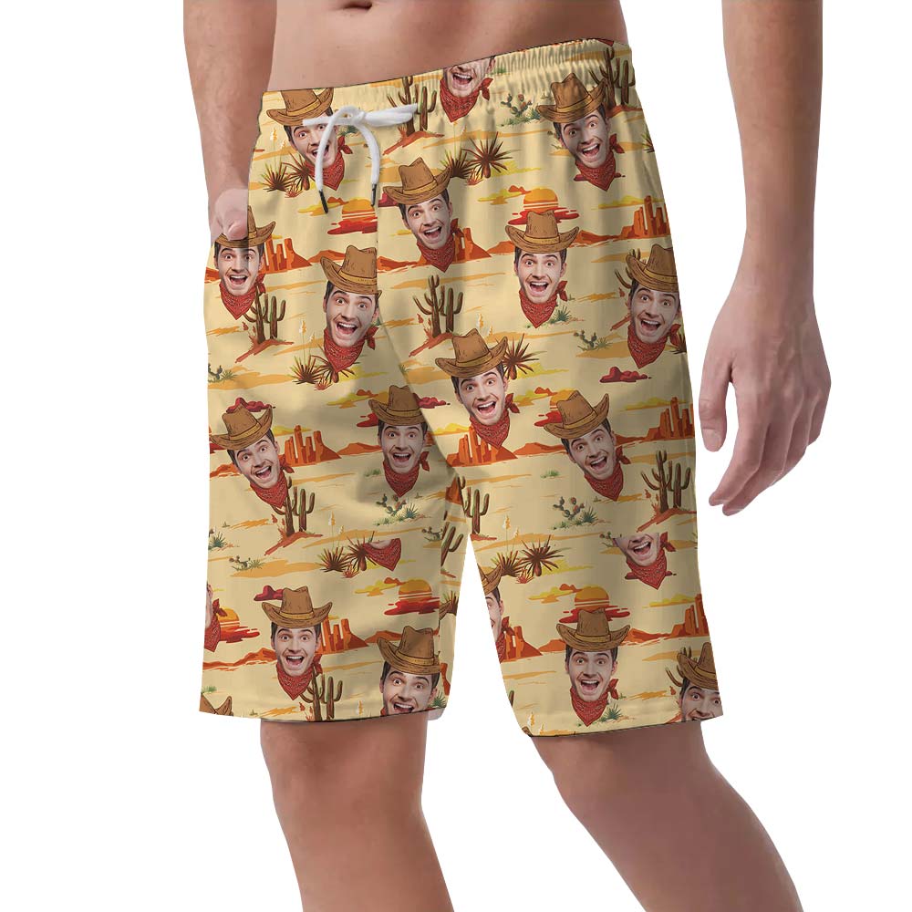 Personalized Western Cowboy Hawaiian Shorts Men