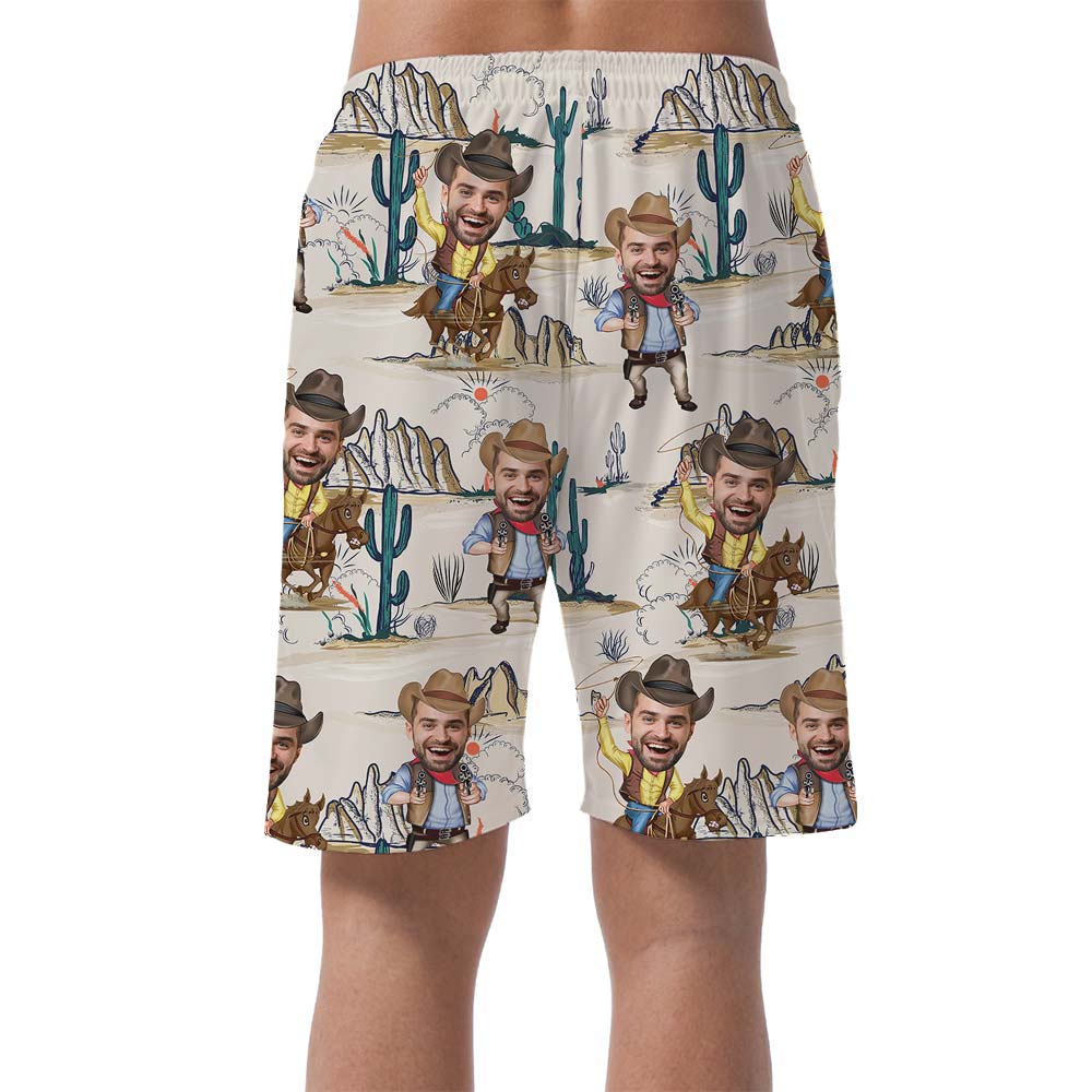 Personalized Cowboy Hawaiian Shorts Men