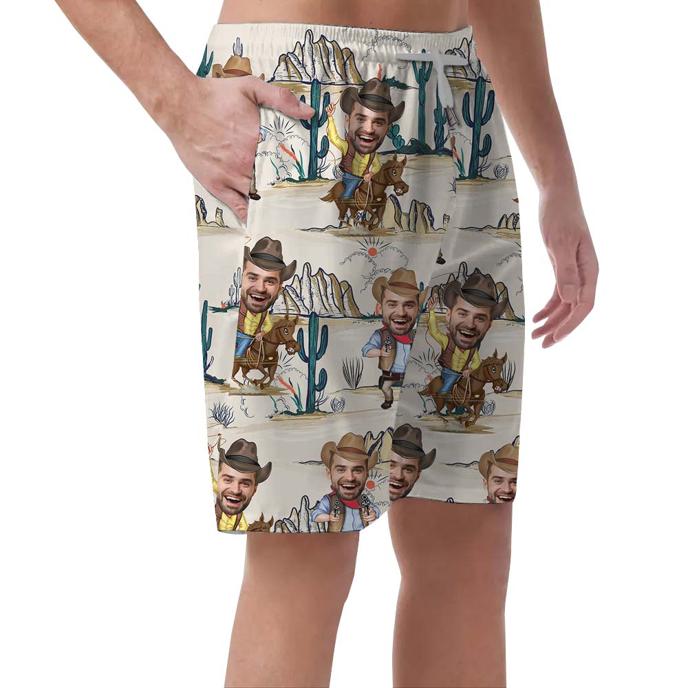 Personalized Cowboy Hawaiian Shorts Men