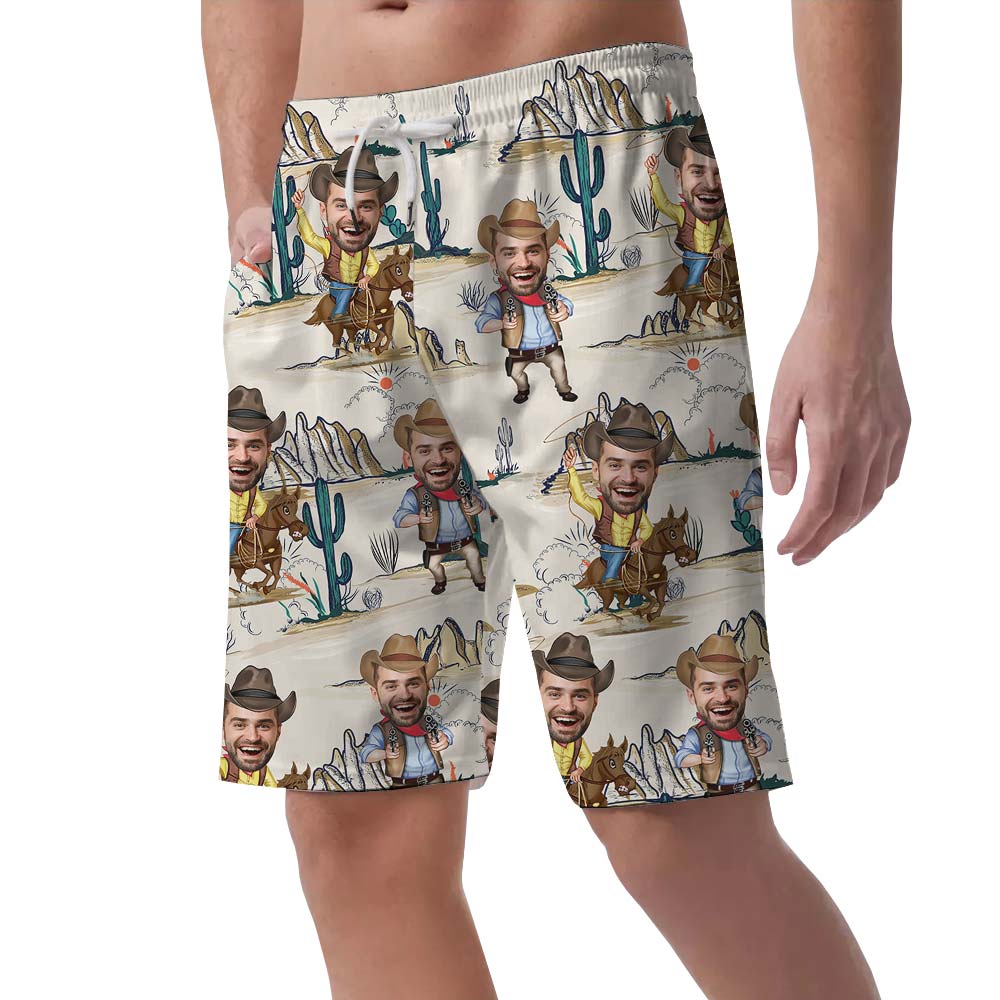 Personalized Cowboy Hawaiian Shorts Men
