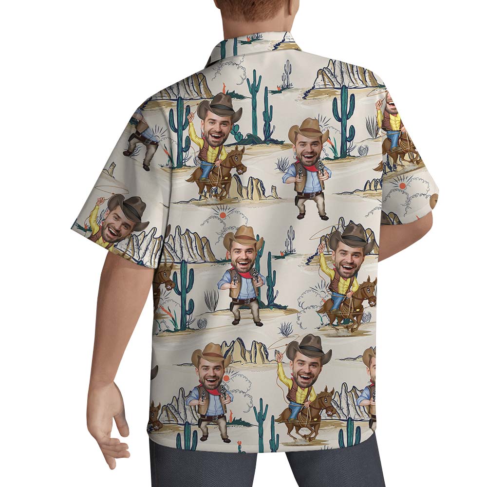 Tropical Summer Cowboy Custom Hawaiian Shirts Men