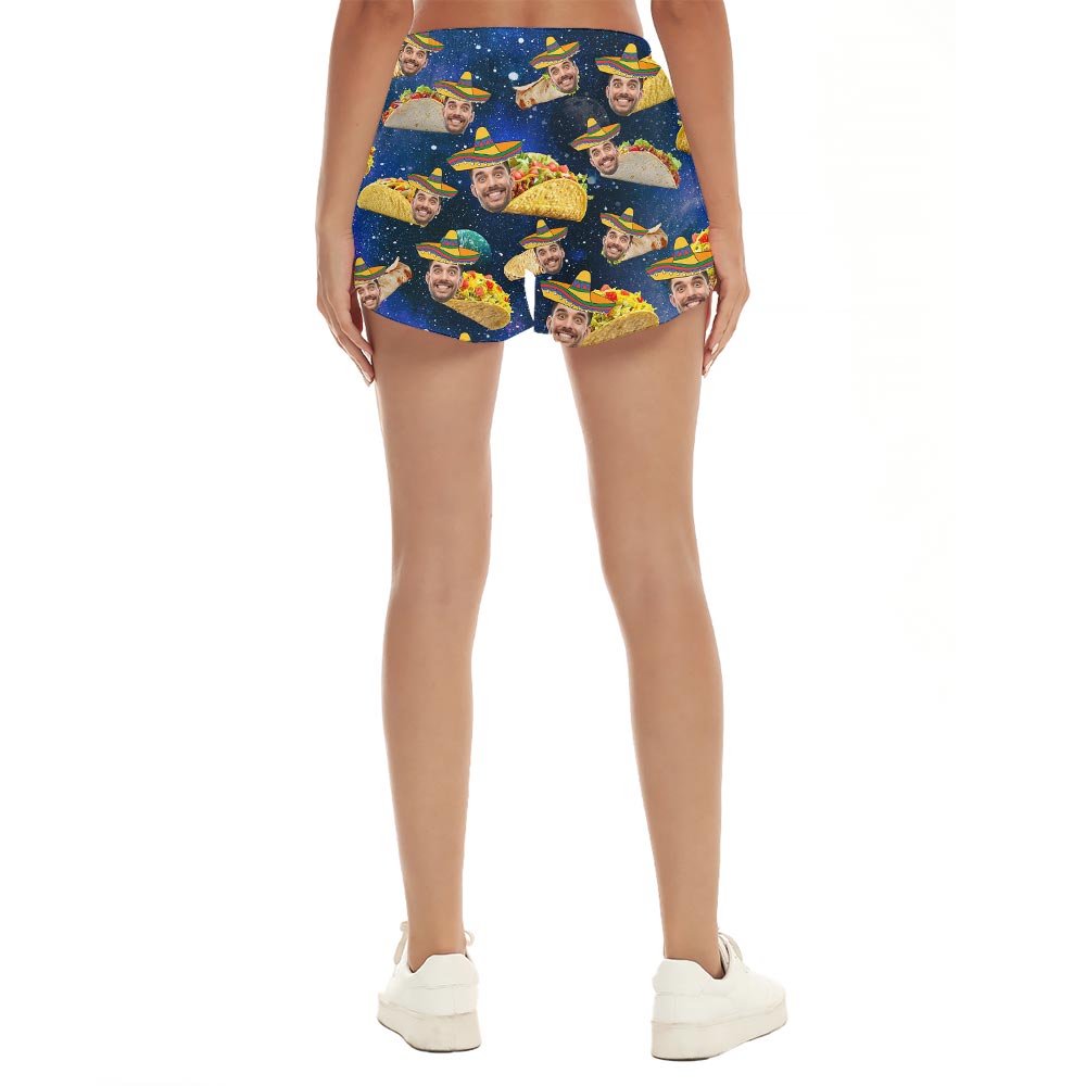 Personalized Taco Galaxy Hawaiian Shorts Women