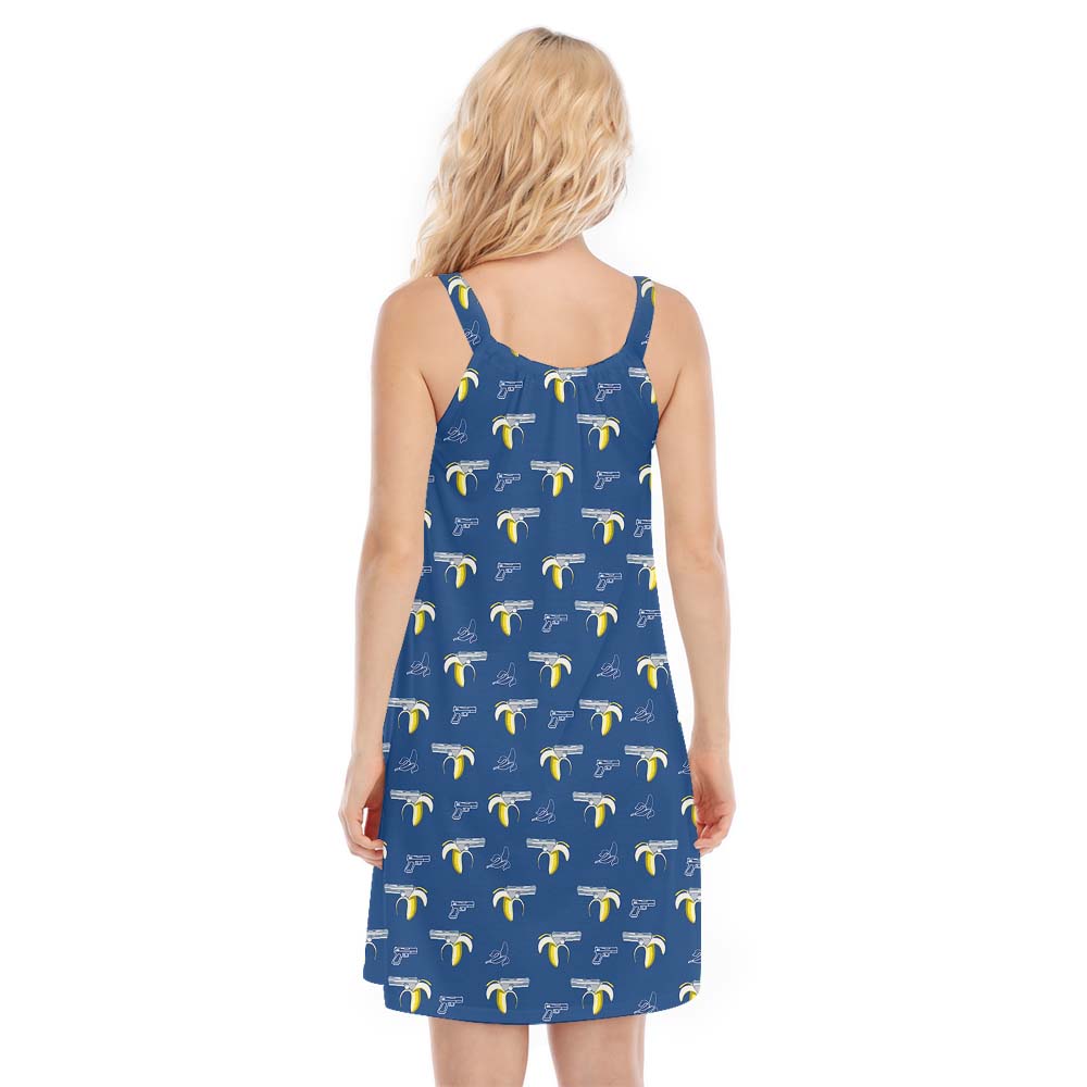 Banana Gun Blue Women's Cami Dress