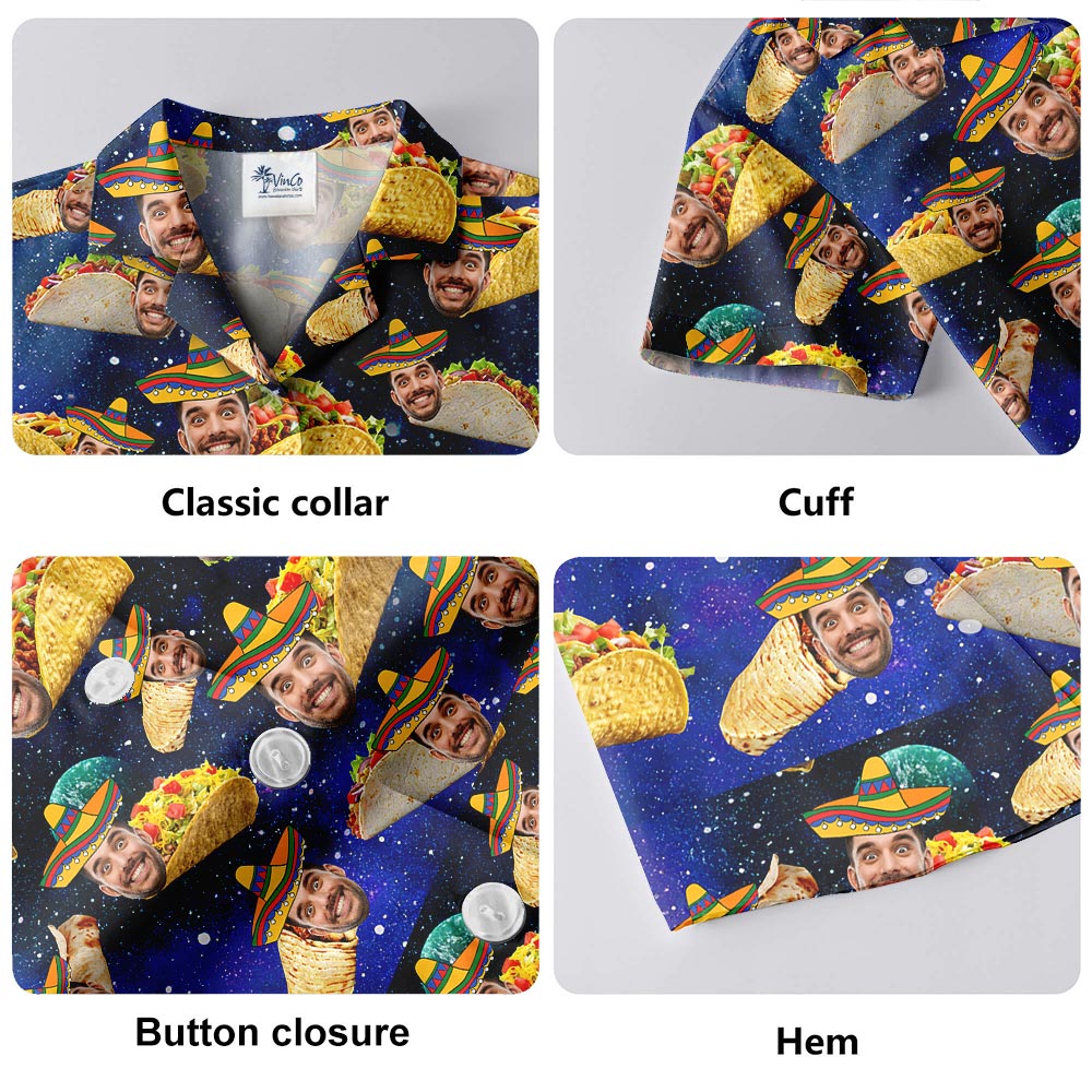 Taco Custom Face Hawaiian Shirts Men