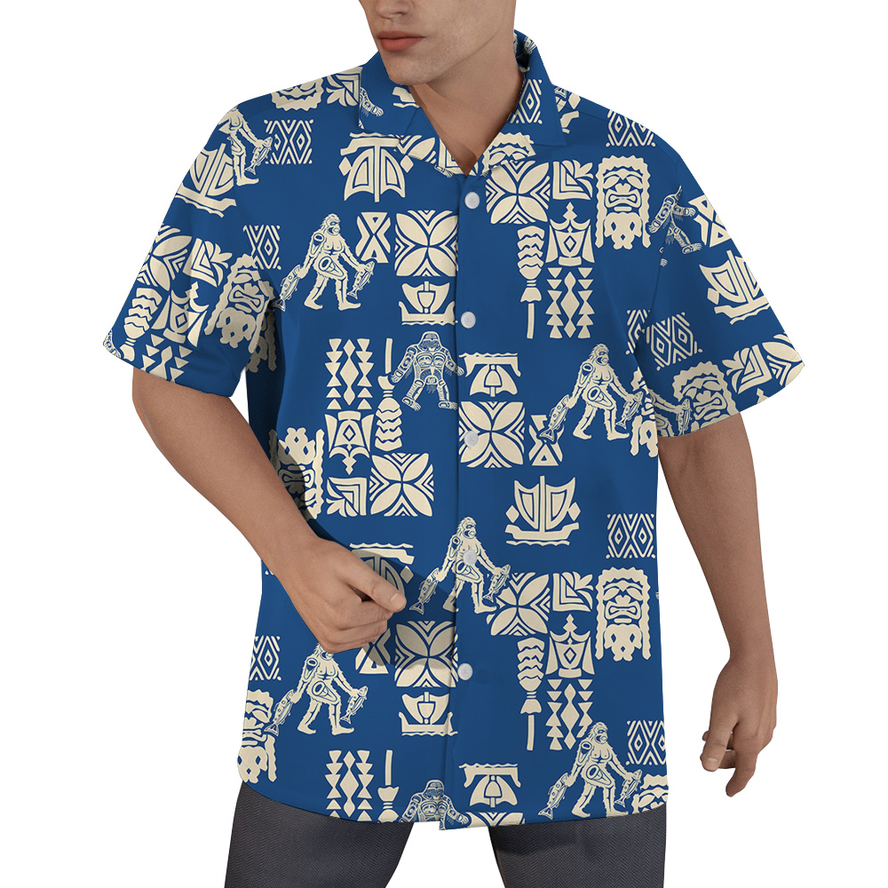 Vintage Bigfoot Navy Aloha Shirt - variant image 1